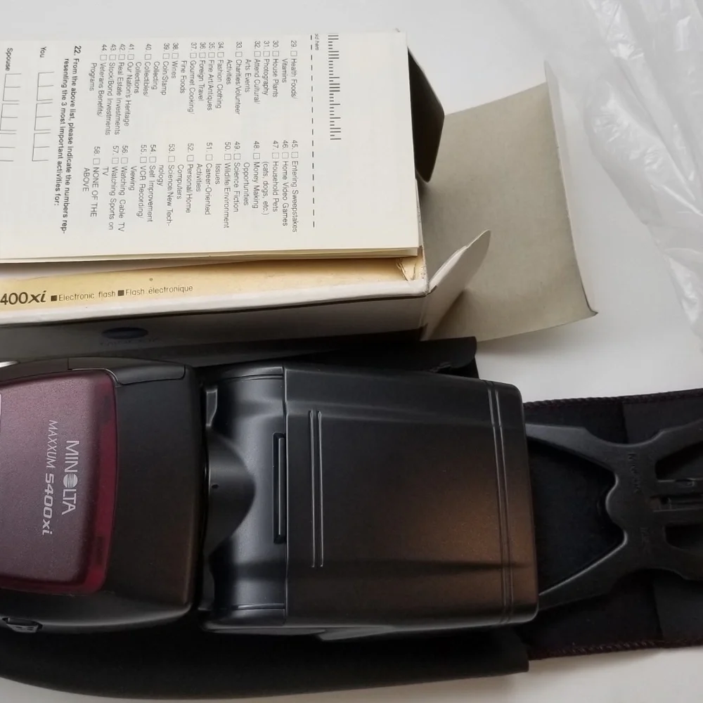 Rare Vintage Brand New Unused Konica Minolta Maxxum 5400XI Shoe Mount Flash Kon