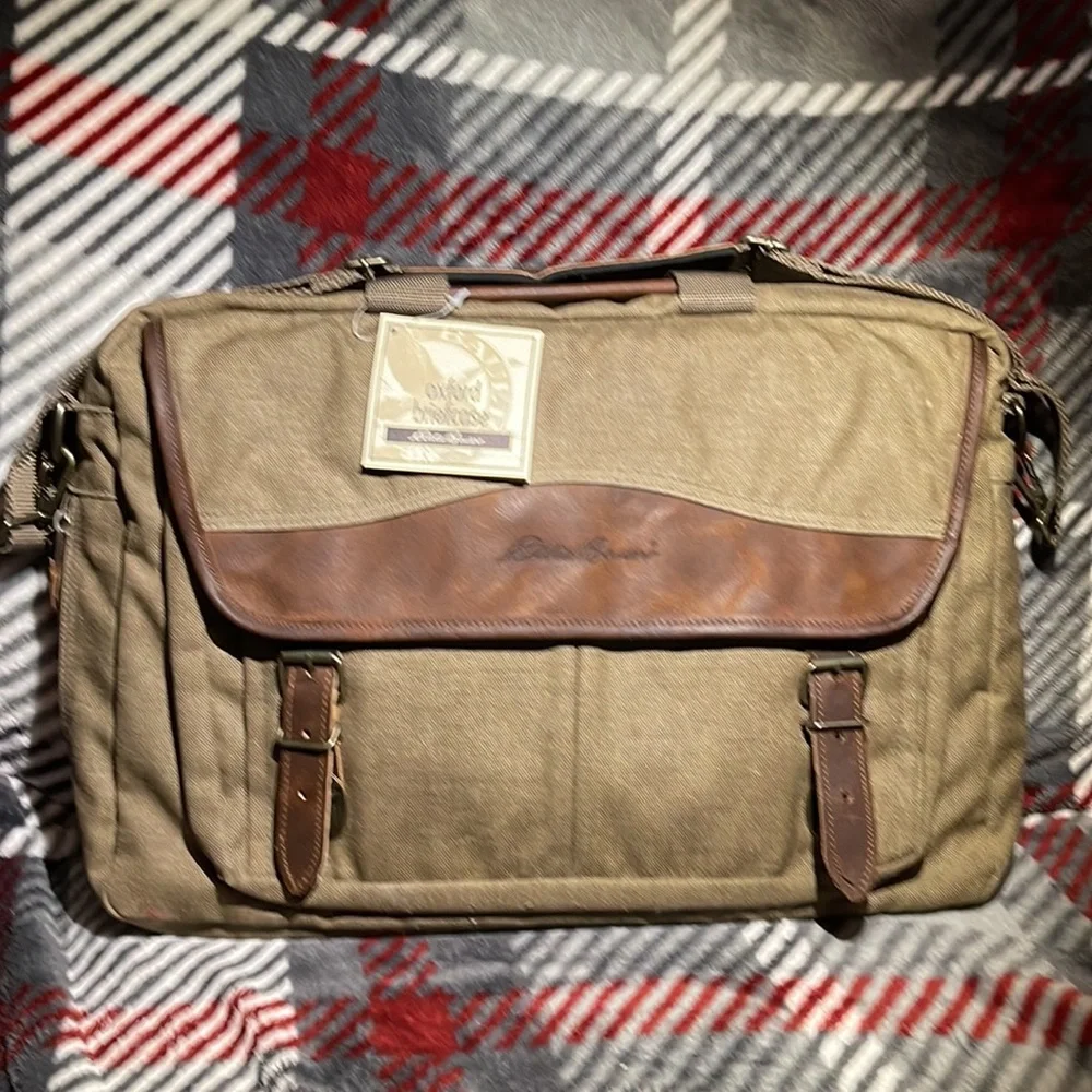 EDDIE BAUER VINTAGE OXFORD BRIEFCASE 💼 Era 1990-1996 RARE VHTF🔥
