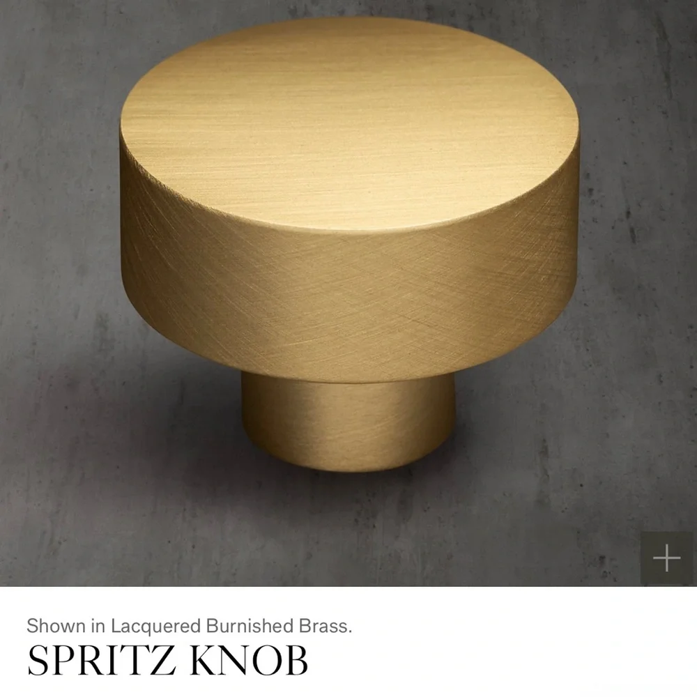 Restoration Hardware Spritz Knob in Burnished Brass