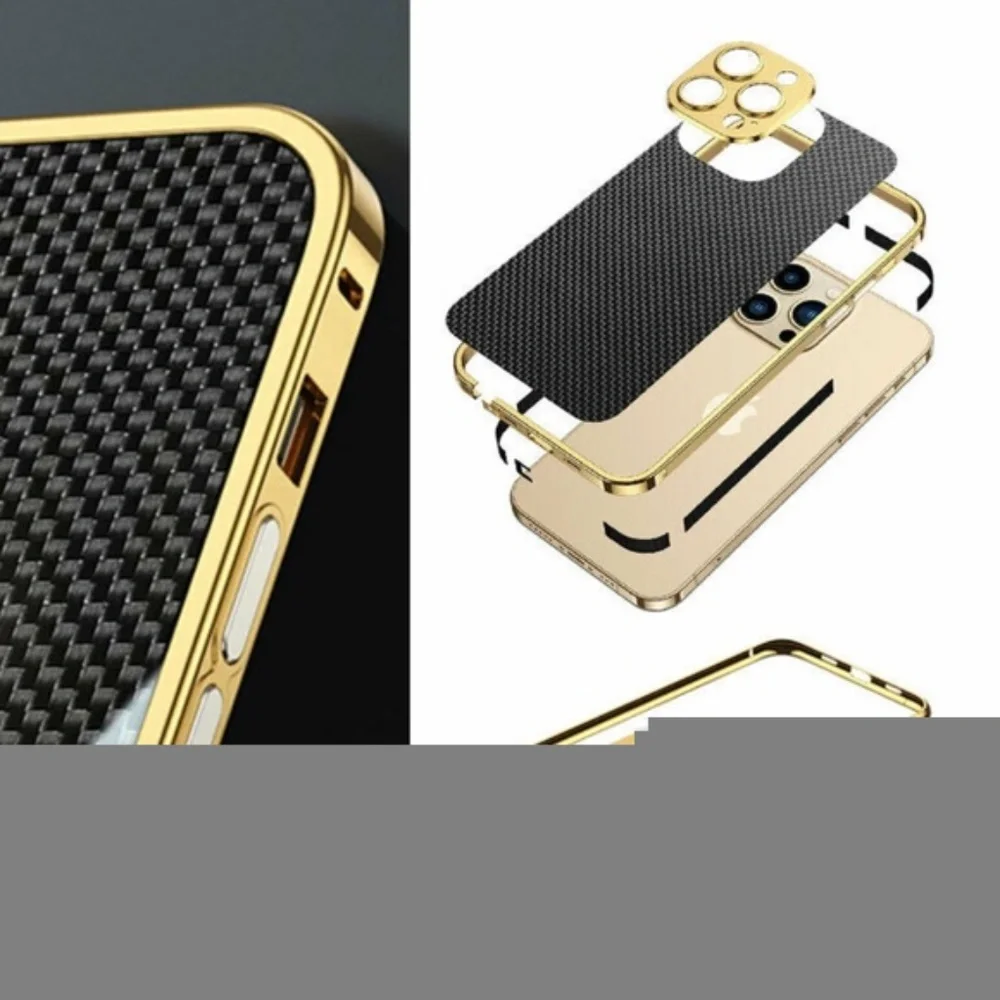 iPhone 13 Pro Max Metal Carbon Fiber Case