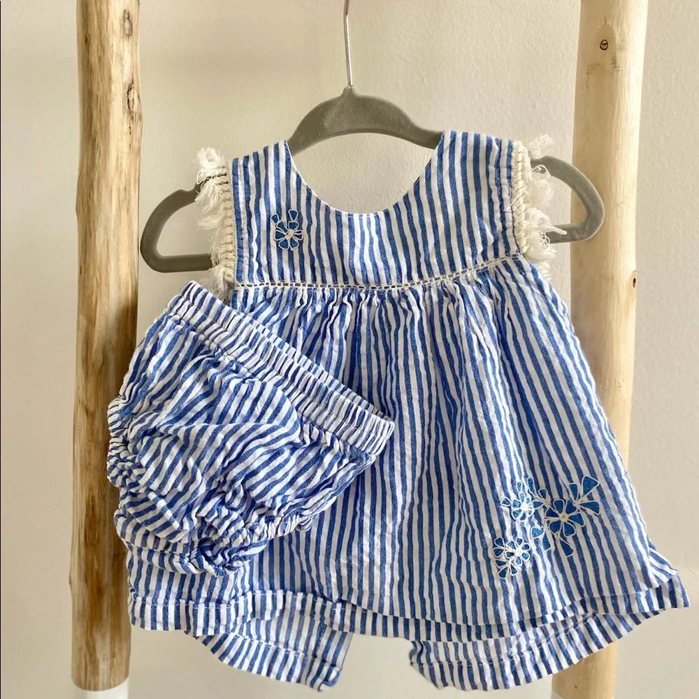 Hive West Palm Beach Almirah matching set - Top & Bloomers size 6-12 months