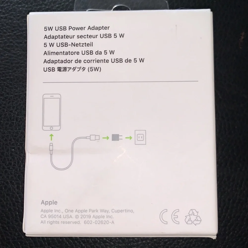 Genuine Apple USB 5W Power Adapter Wall Charger MD810LL/A - A1385 - OPEN BOX