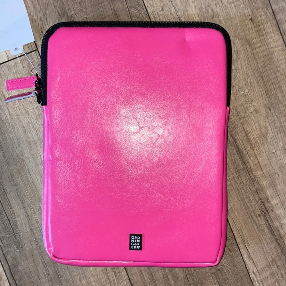 New Ordning & Reda pink soft faux leather ereader tablet case sleeve 8 x 10