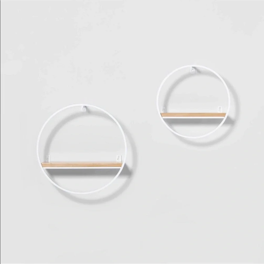 Circle wall shelves