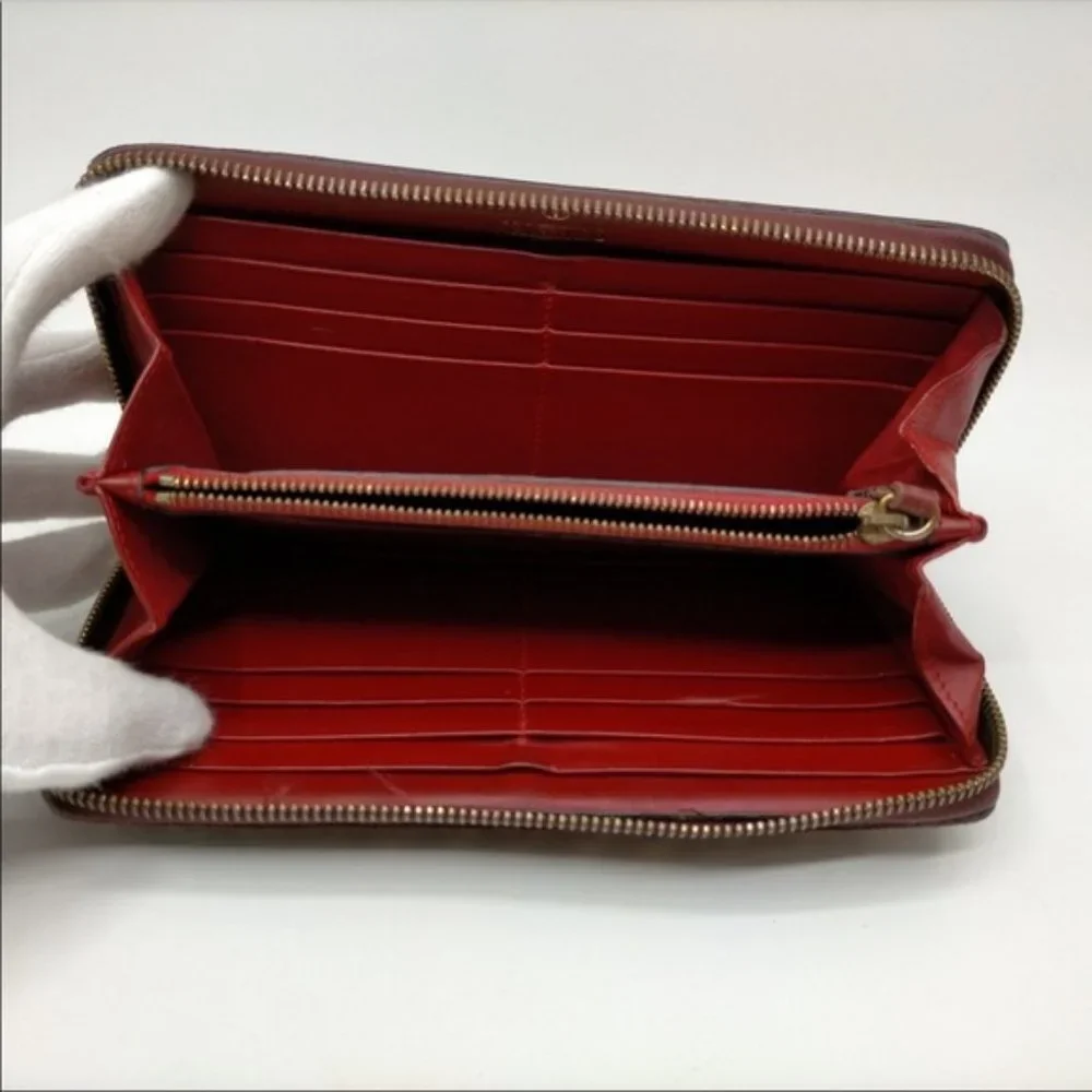 Valentino Garavani Zippy Wallet  Red Canvas