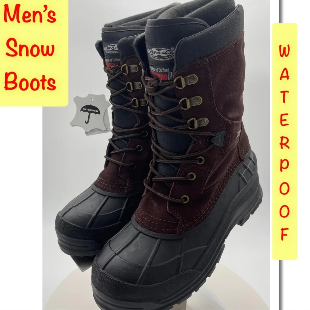 Waterproof Men’s Snow Winter Extremely Warm all Insulate Tall Boots