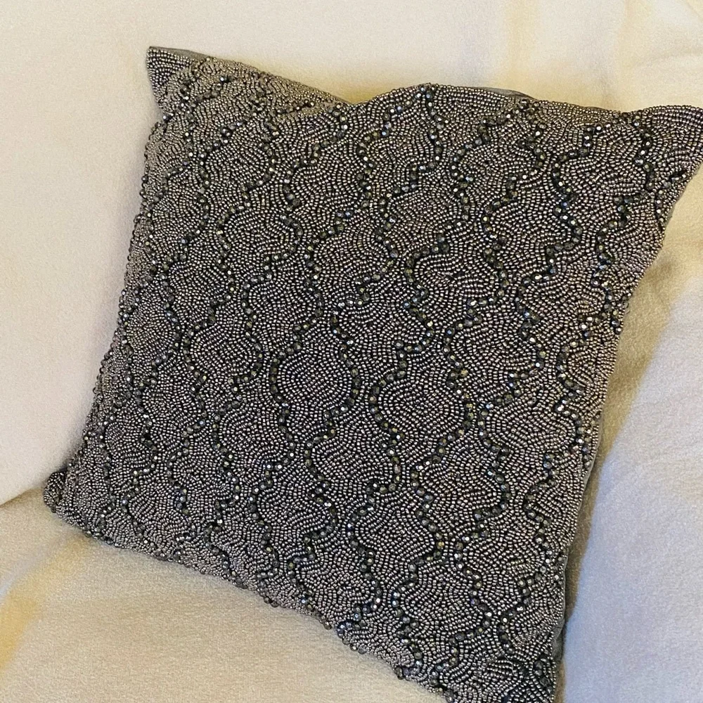 Z GALLERIE beaded decor pillow cover