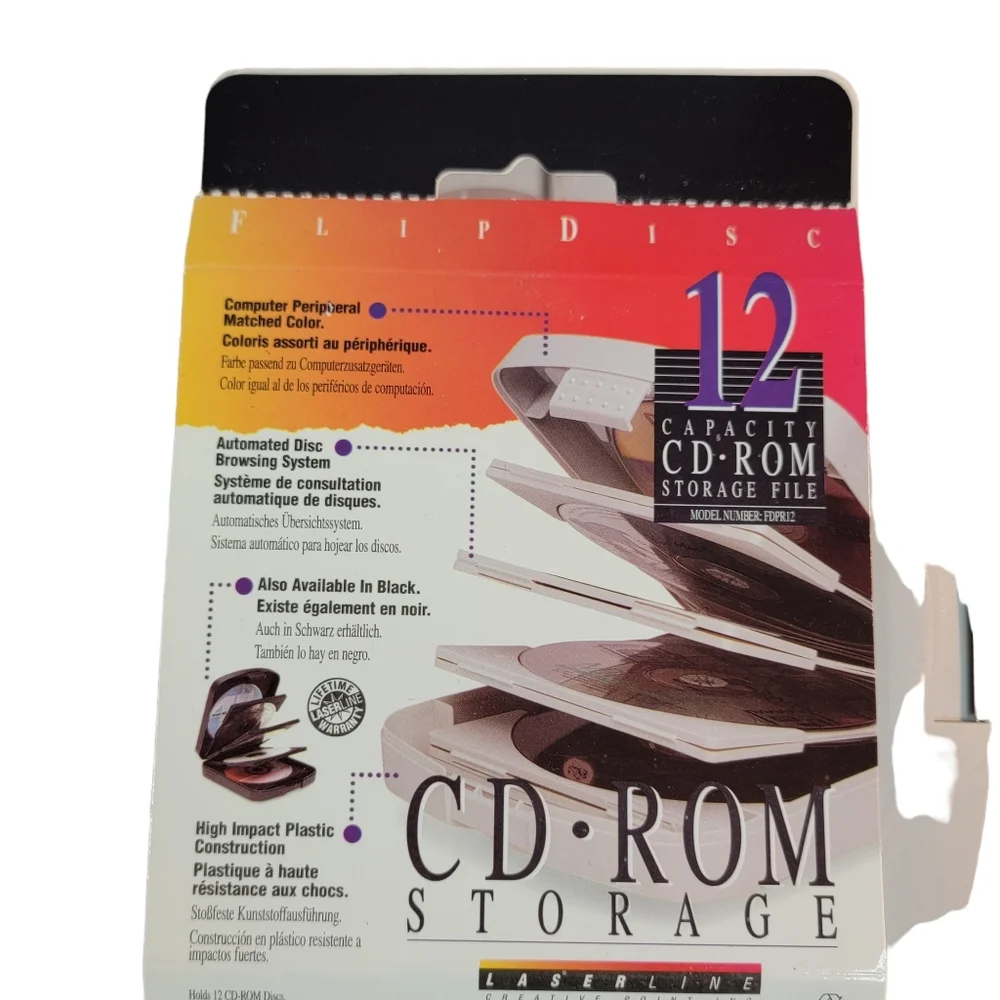 Lazerline CD-Rom Storage CD Organizer Case 12 Compact Disc Capacity NIP