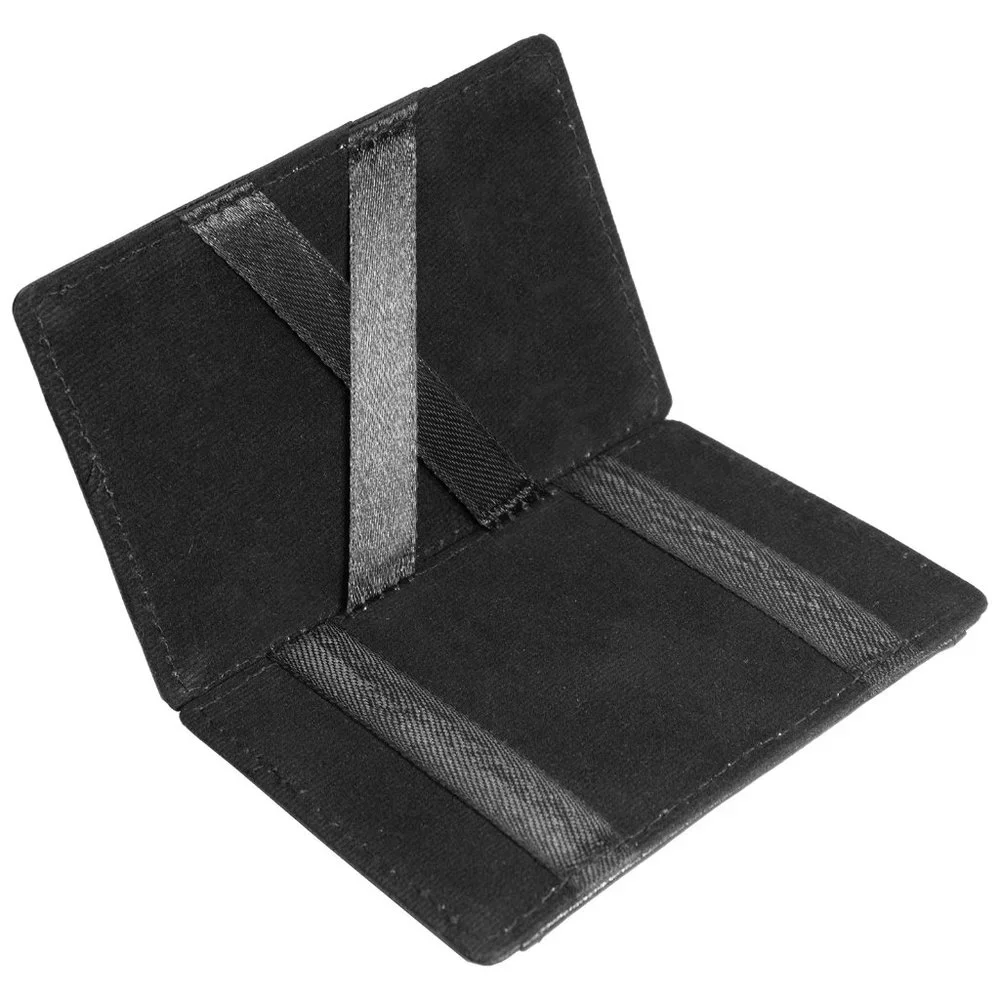 Genuine Leather Magic Bifold Wallet, Black