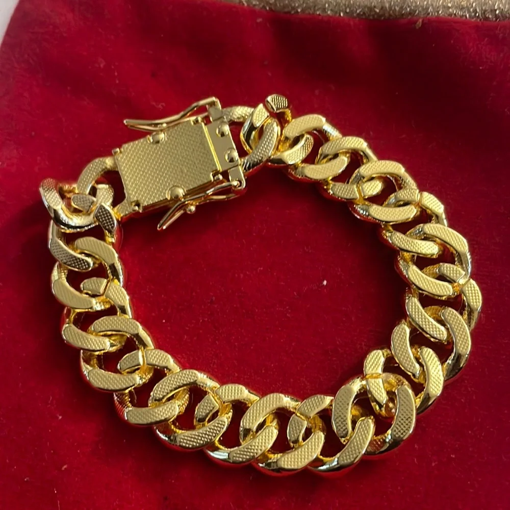 18K rolled gold beautiful cuban