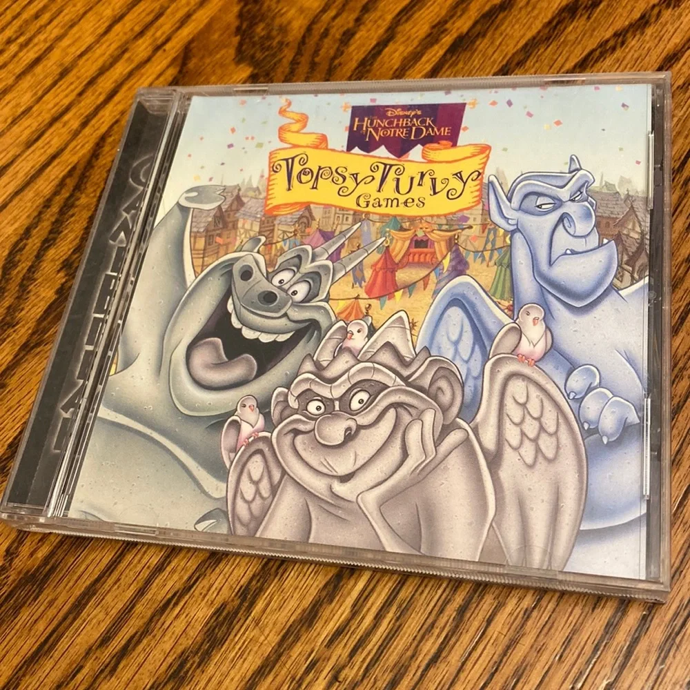 Vintage 90s Disney Hunchback of Norte Dame Topsy Turvy Games PC Gaming CD-ROM