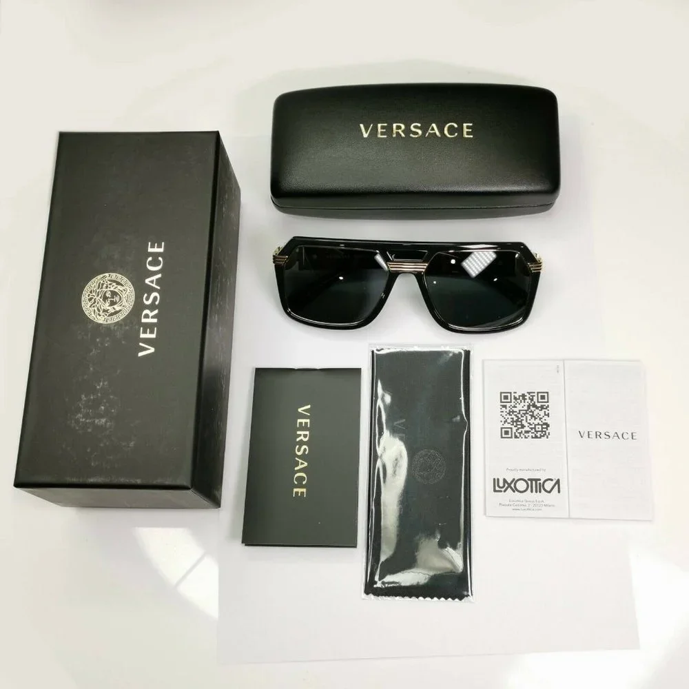 Versace Men's Black Medusa Sunglasses