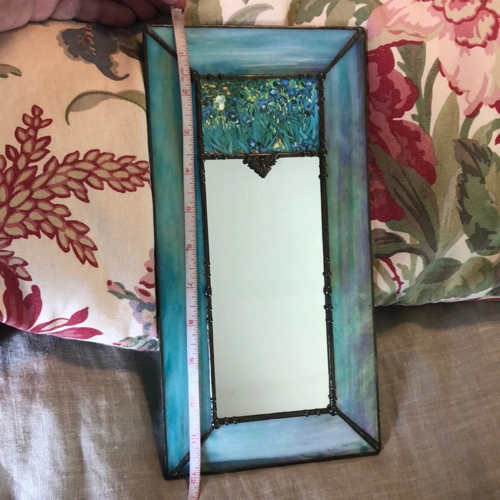 Vintage ‘83 Handcrafted Van Gogh Iris Mirror (Like New)