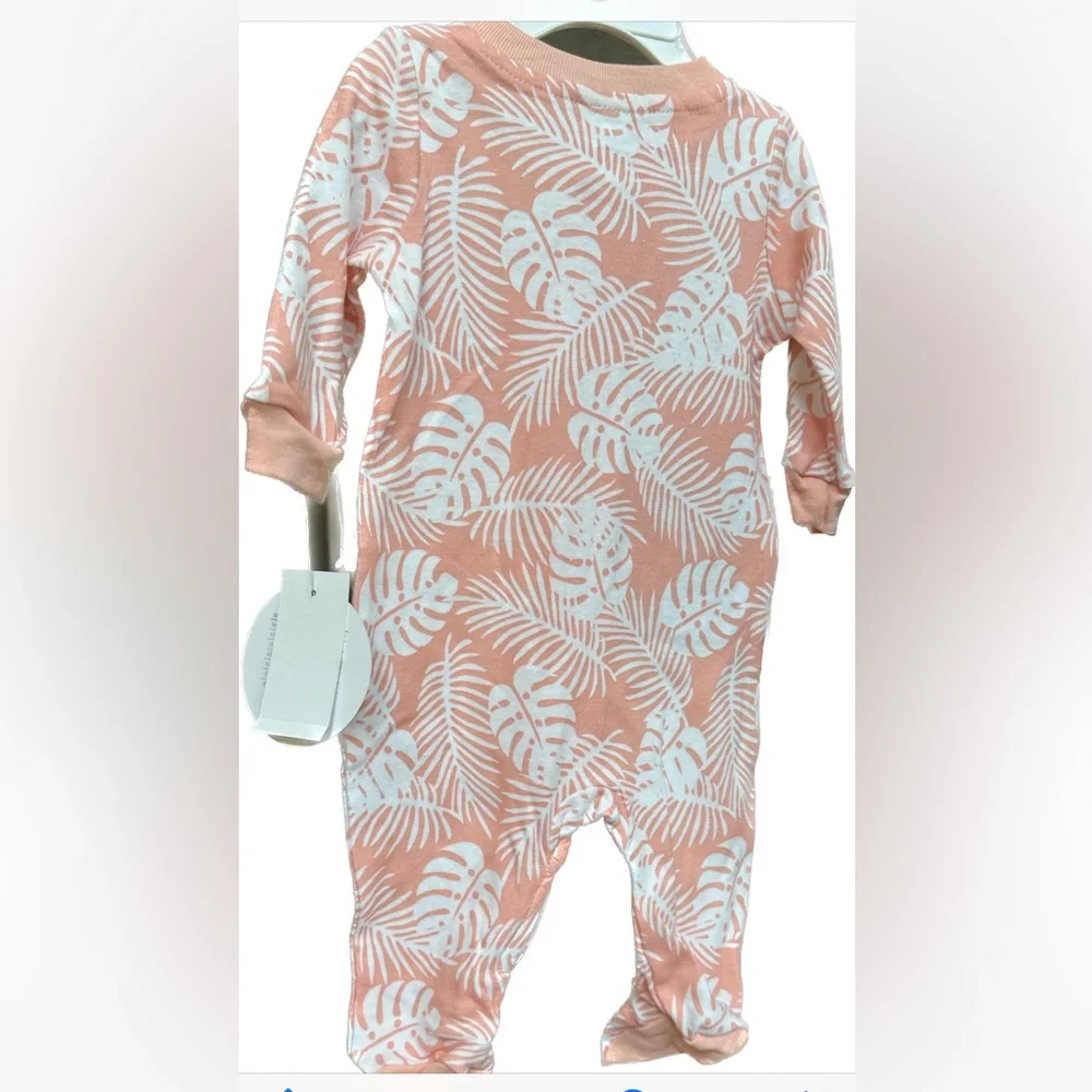 0-3 baby pajamas, peach, orange in color. Koala kids
