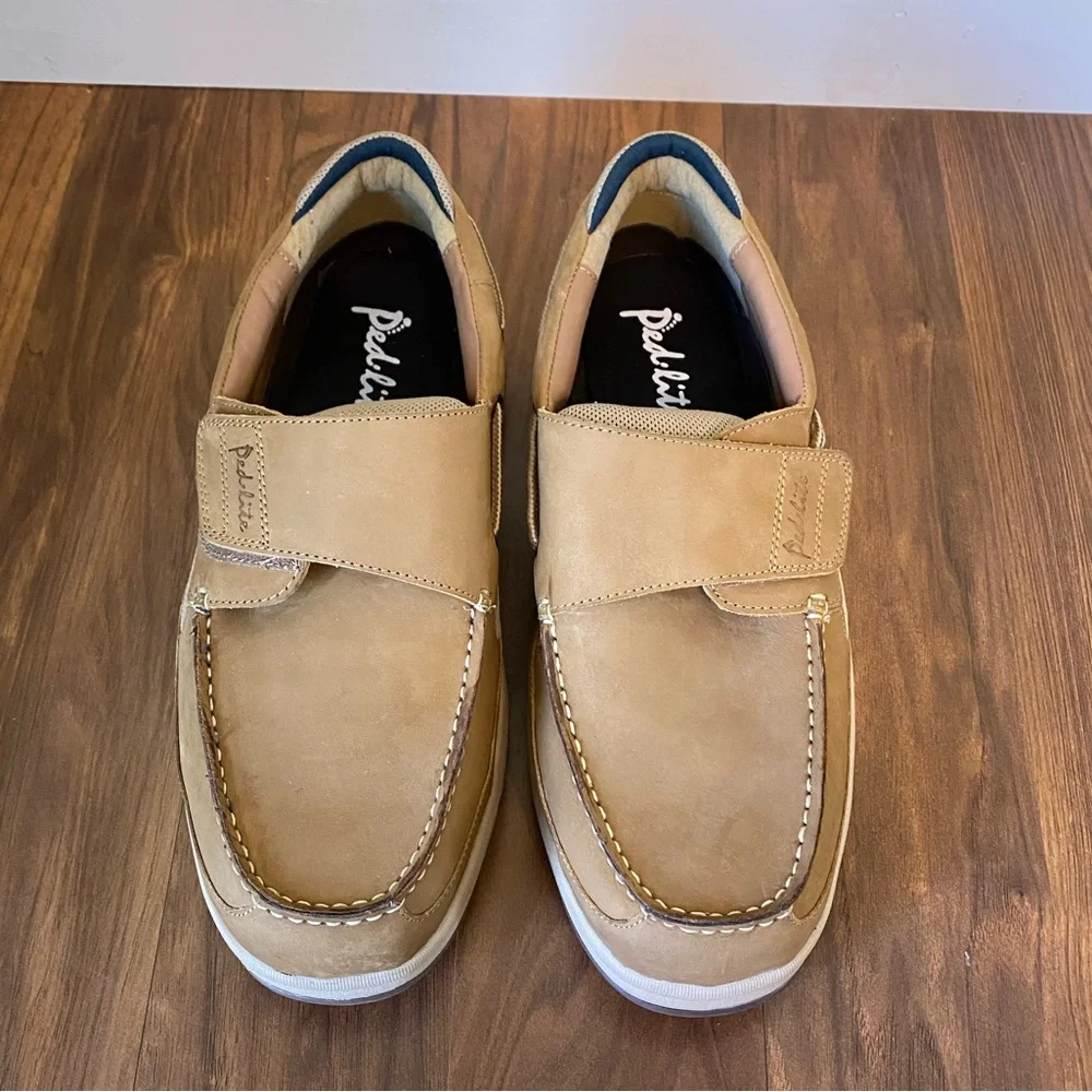 NWOT $188 Per-Lite Men’s Oliver Diabetic shoes with Velcro-tan (men’s size 12 W)