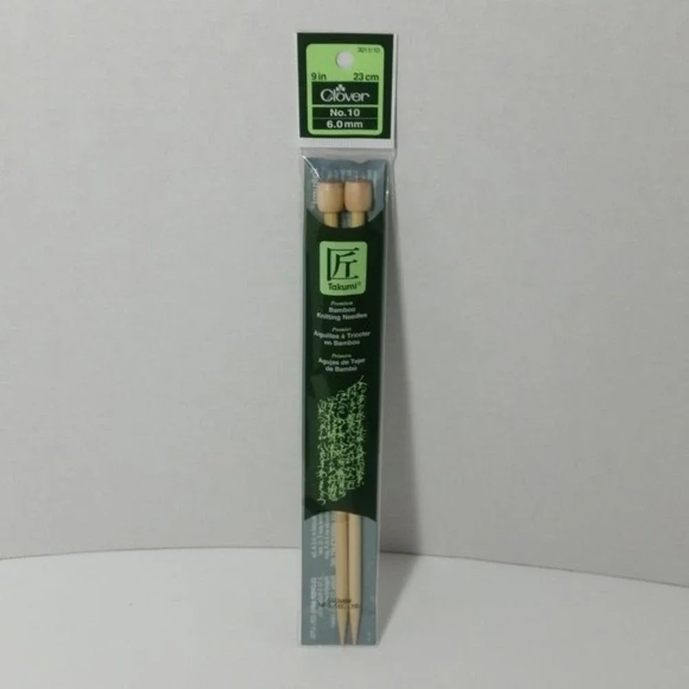 Clover Takumi Bamboo Knitting Needles US 10 9inch