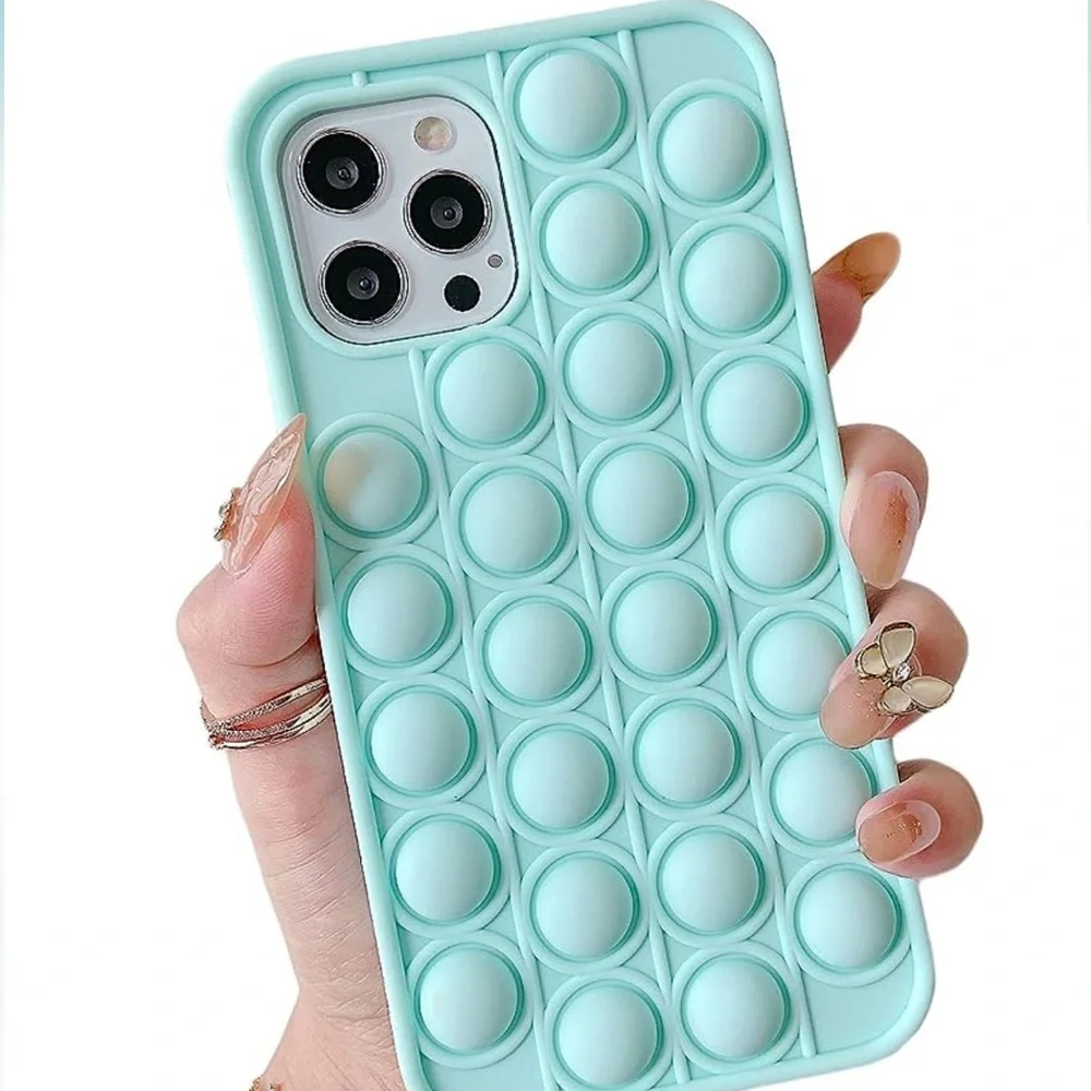 ✨NEW: iPhone 12 Mini Phone Cover | Fidget | Mint iPhone Case | Sensory Case