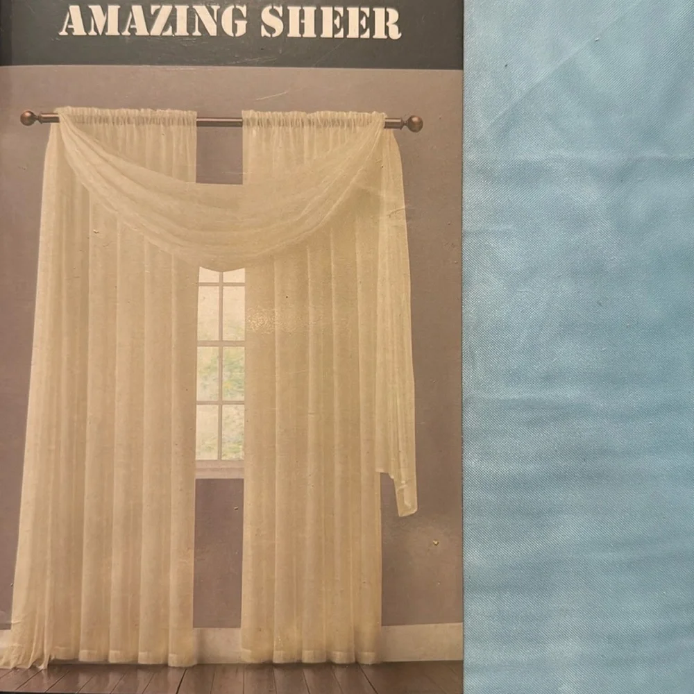 Amazing Sheer Baby blue 2 window panels