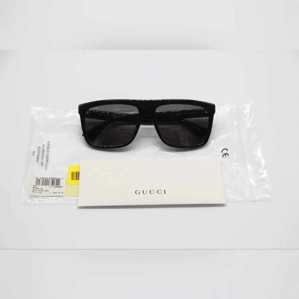 NEW GUCCI SUNGLASSES GG0748S 001 BLACK MEN GUCCI EYEWEAR