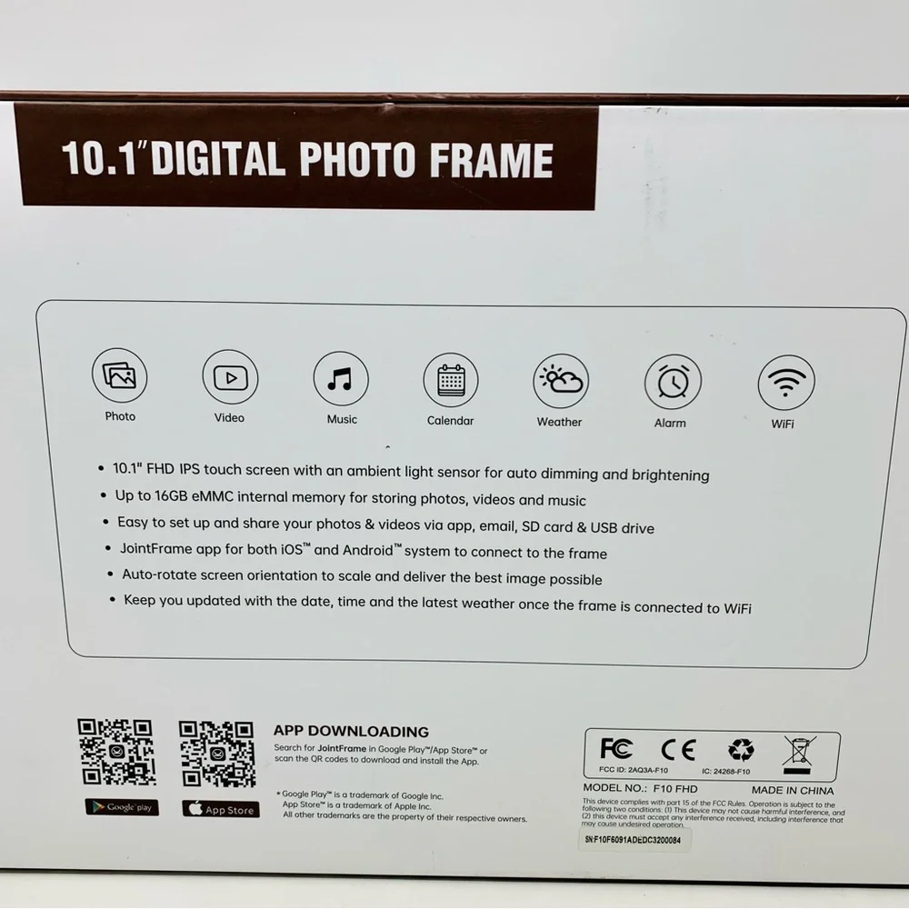 VANKYO F10 FHD WiFi Digital Photo Frame 10.1 