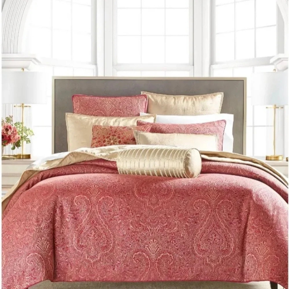 Hotel Collection Classic Regal Paisley Duvet Cover, Berry-King