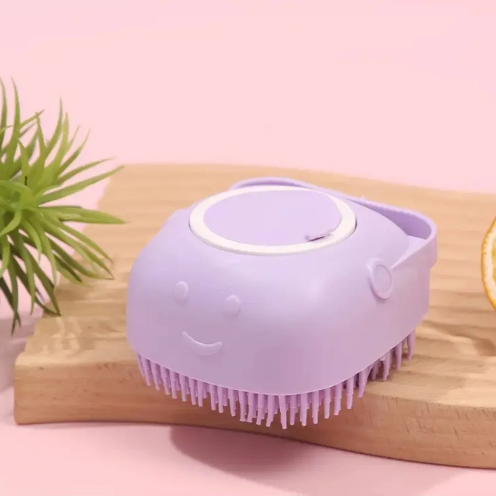 Dog Bath Brush Silicone (Purple)