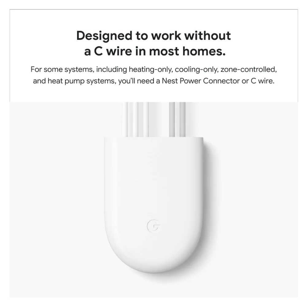 Google Nest Programmable Smart Thermostat – Snow – New & Sealed