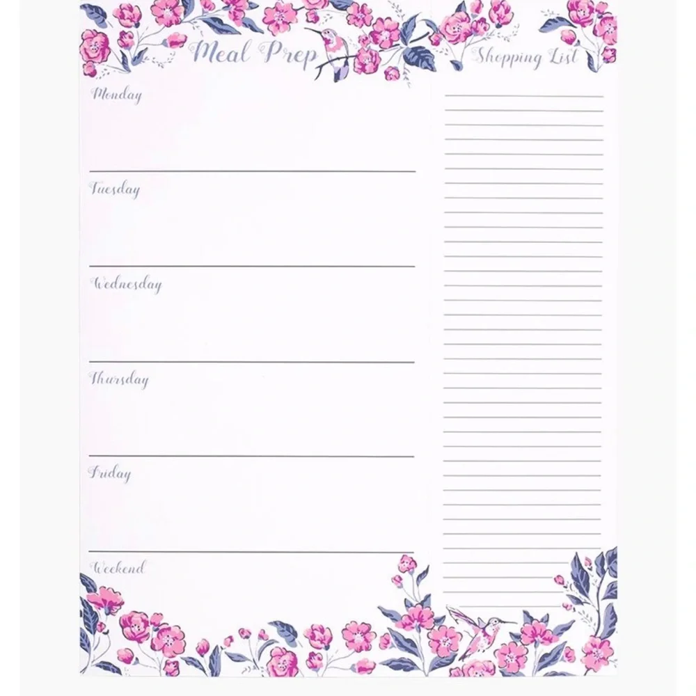 Vera Bradley Meal Planner with Magnet in Hummingbird Ditzy (NWT)