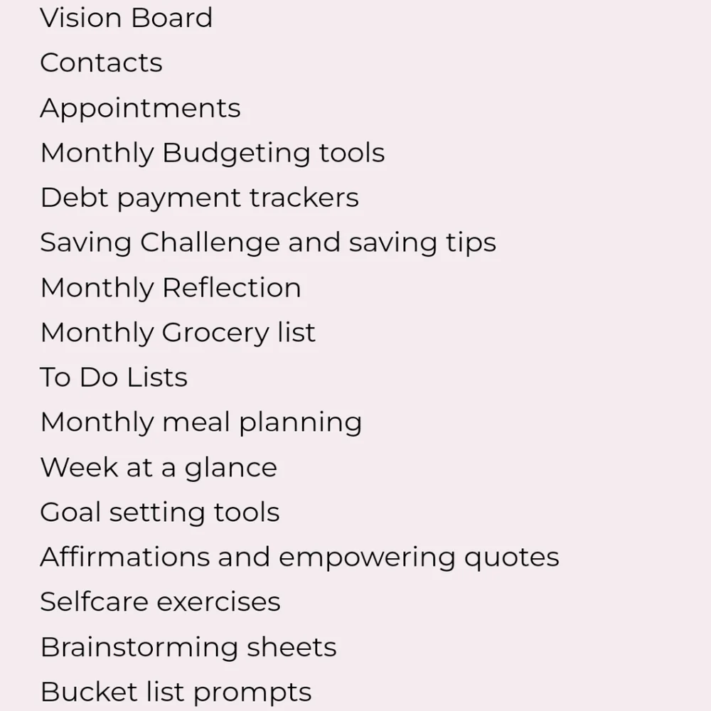 N/A lifestyle planner