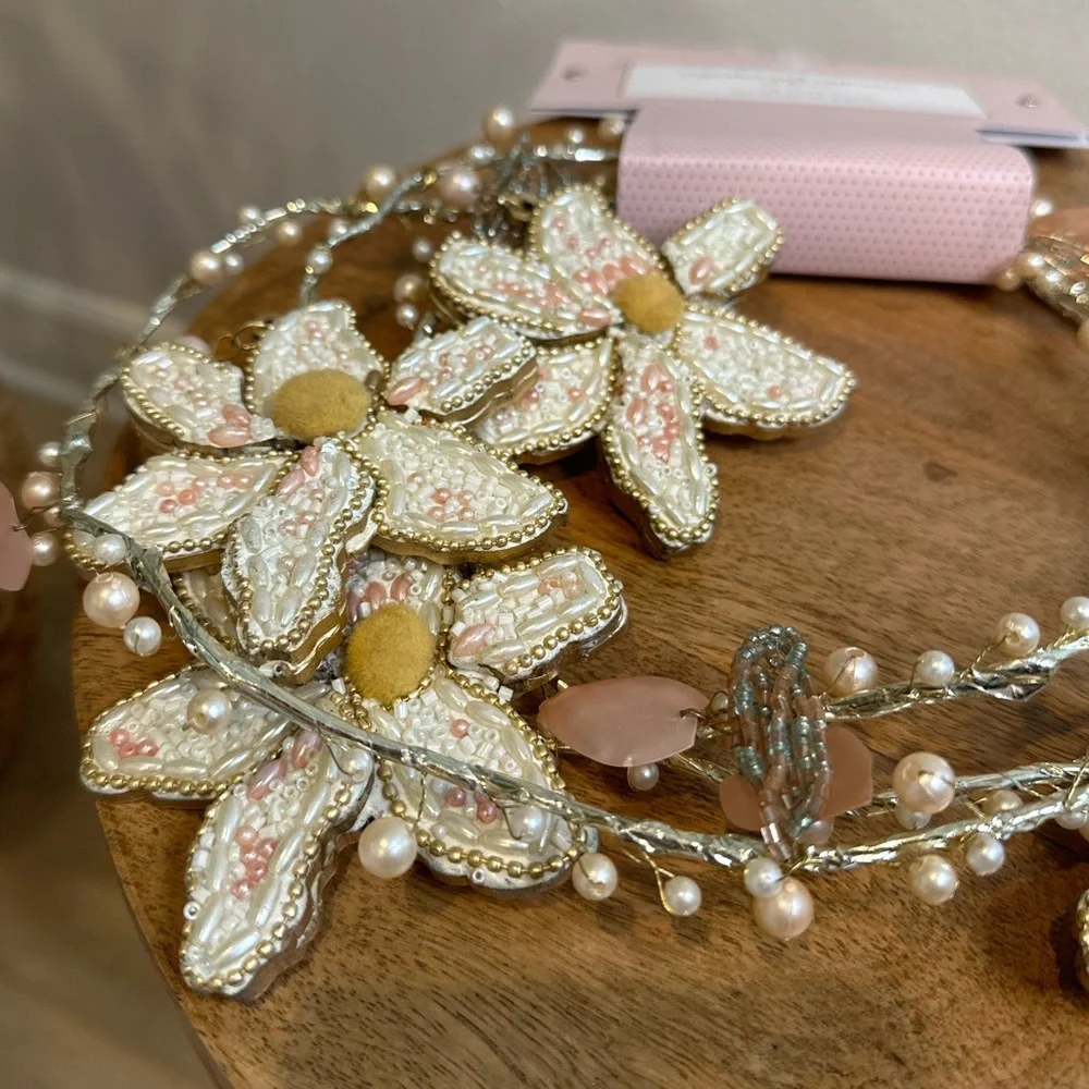 Cupcakes & Cashmere floral Spring Easter Valentine’s Day bead bling garland