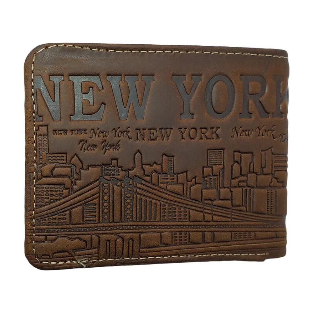 NEW YORK CITY USA MEN'S BROWN WALLET / CARD ID