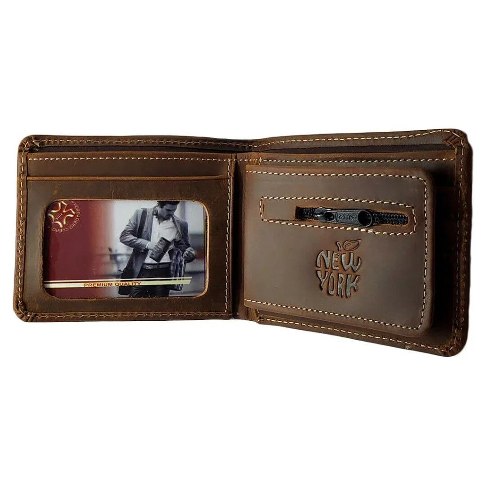 NEW YORK CITY USA MEN'S BROWN WALLET / CARD ID