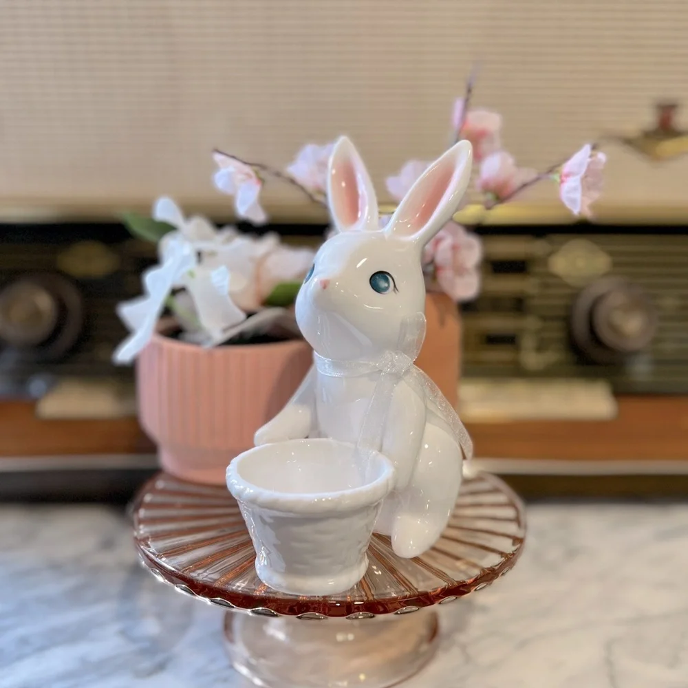 ✨NEW🐰Target Spritz 2023 Ceramic Easter Bunny Bunnies Figurine SET🌷