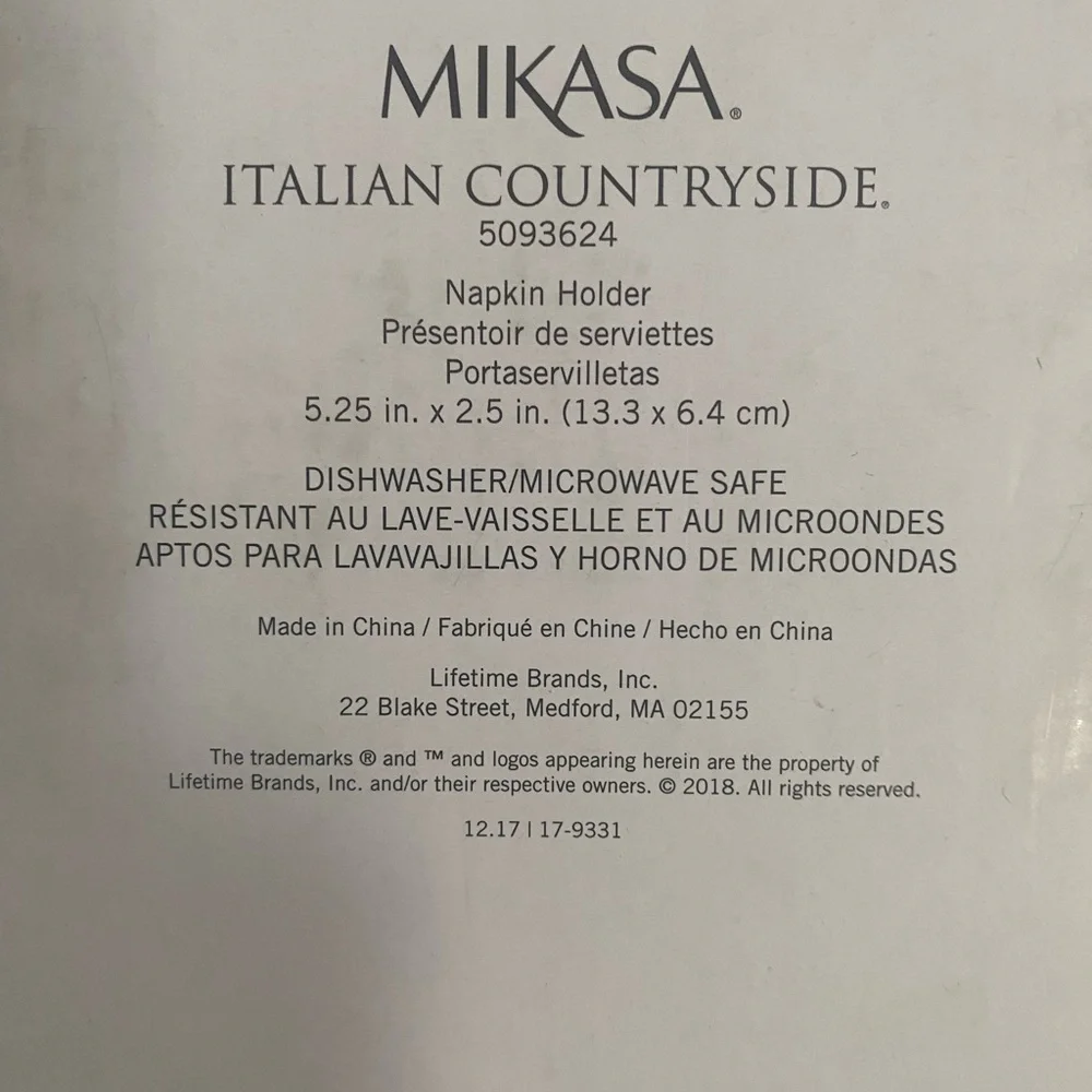 Mikasa italian countryside
