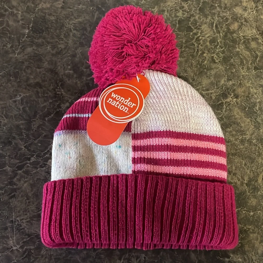 Wonder Nation Hat and glove set little girl NWT girls size 3-6