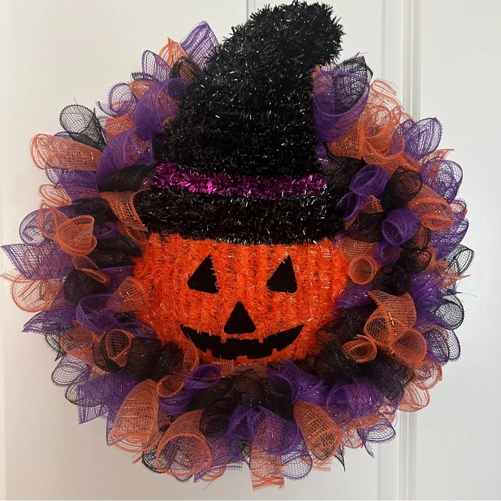 Homemade halloween wreath