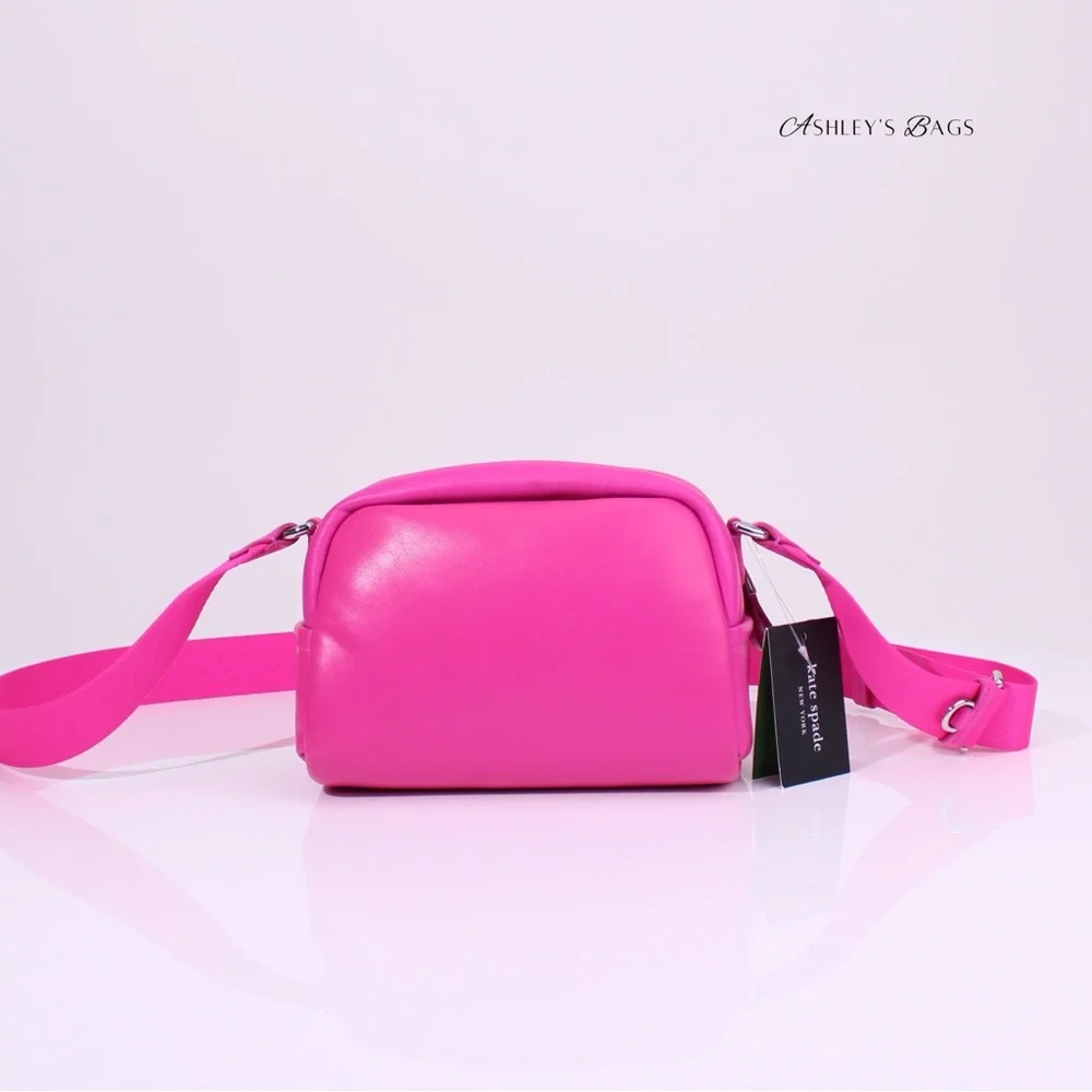 Kate Spade Puffed Satchel Crossbody In Pink Vivid Snapdragon