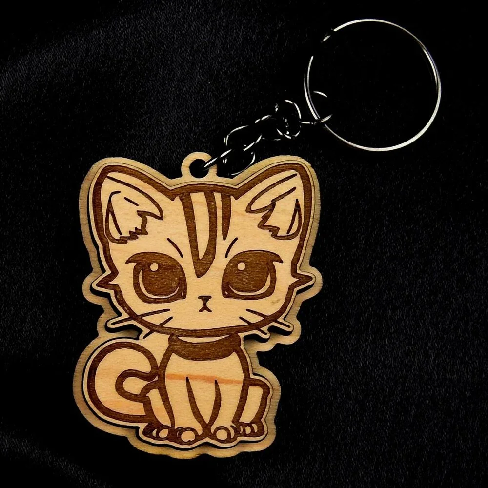 Adorable cat keychain