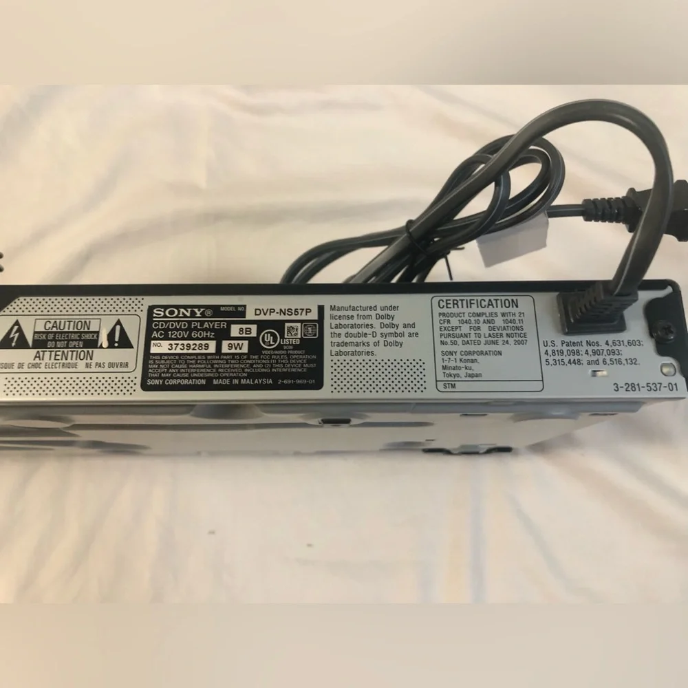 SONY CD/DVD PLAYER