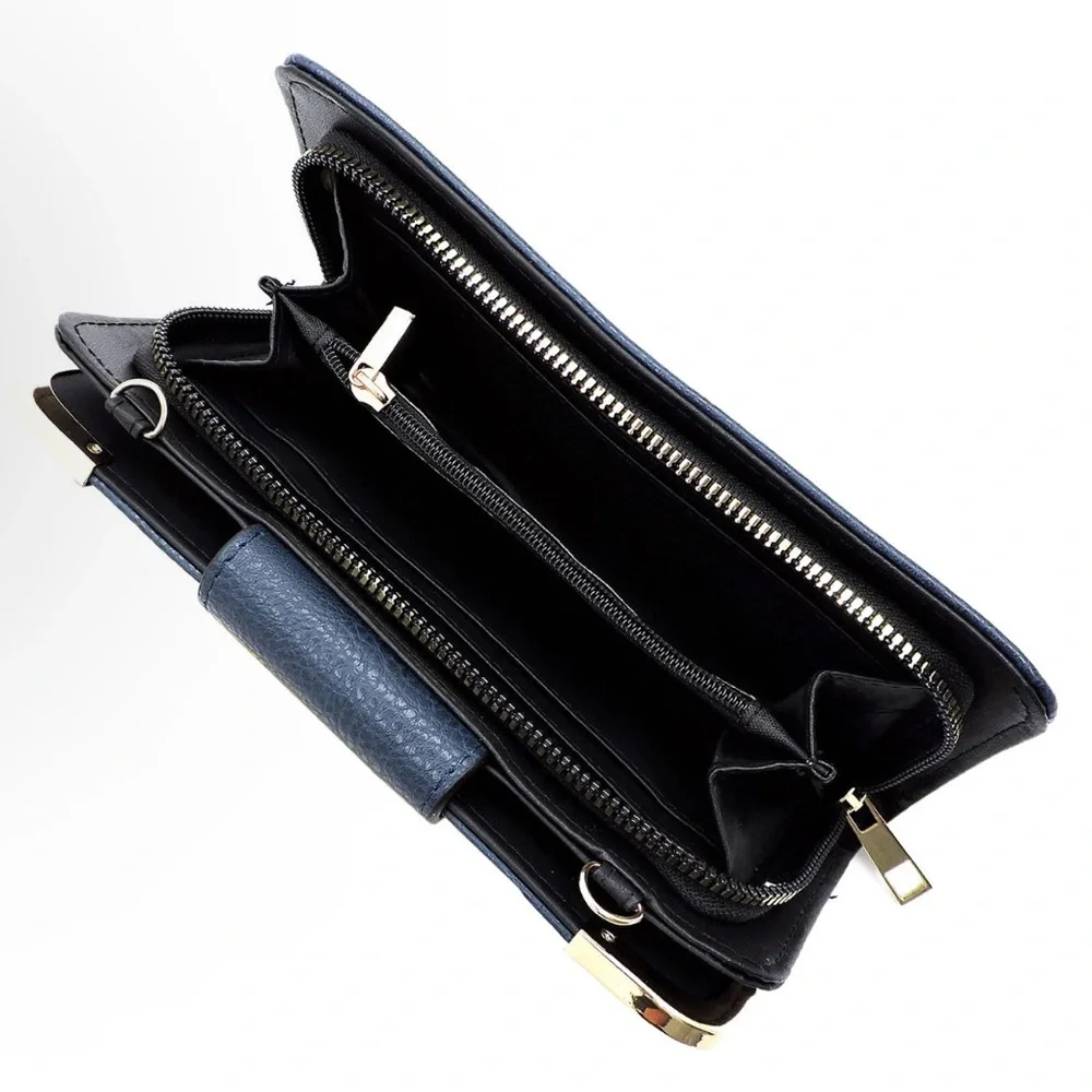 NWT! Elegant Olive Green Nylon Clutch Bag