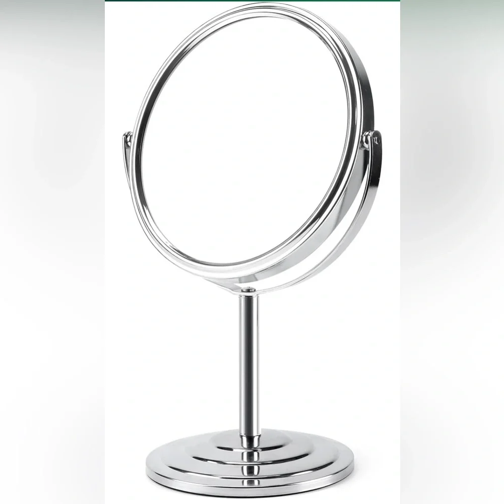 Magnifying Vanity Makeup Mirror 7 Inch, 360°Rotation Double Sided Magnify 1X, 3X