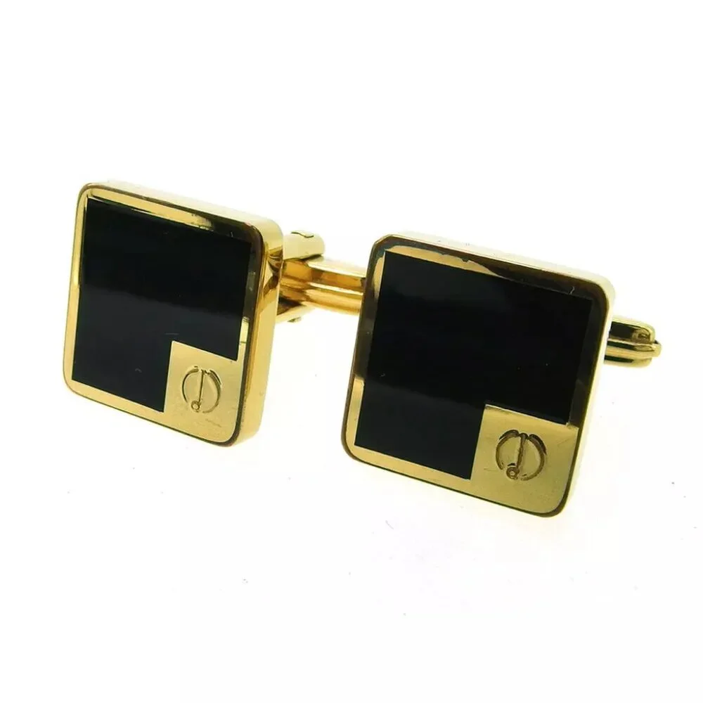 dunhill cuff d mark Gold Hardware Authentic used