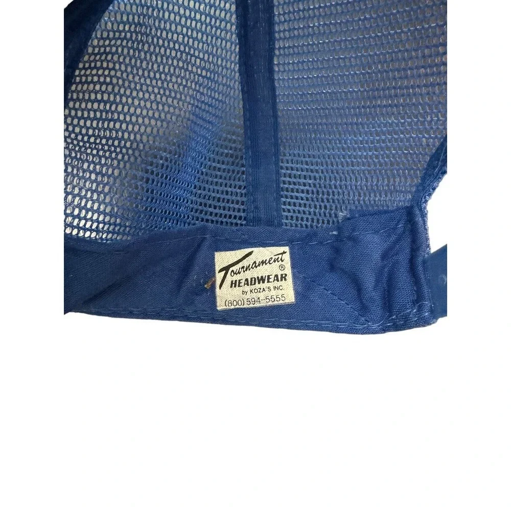 NOS Deadstock Vintage Texas Hot Shot Co. Blue Mesh Trucker Hat