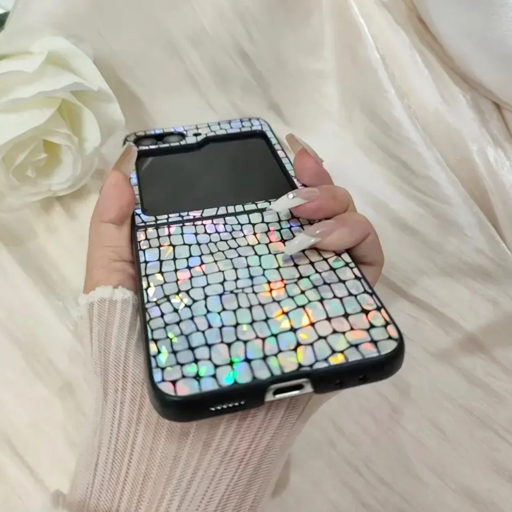Crocodile Pattern Hard Shell Protective Case for Samsung Galaxy Z Flip 4 Phone