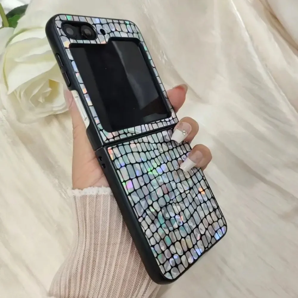 Crocodile Pattern Hard Shell Protective Case for Samsung Galaxy Z Flip 4 Phone