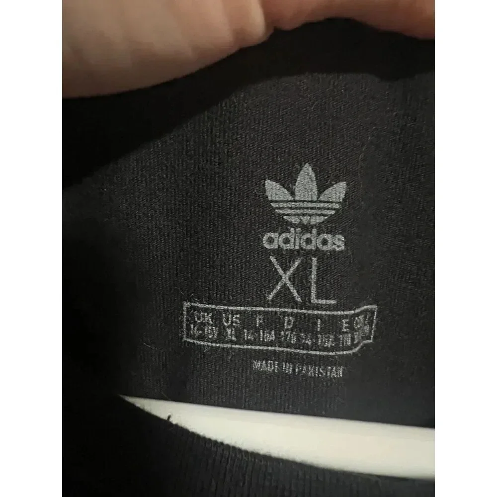 Adidas Kids Long Sleeve Knee Length Dress Stripe Sleeves Black Size XL (W Small)