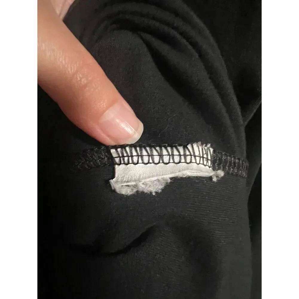 Adidas Kids Long Sleeve Knee Length Dress Stripe Sleeves Black Size XL (W Small)