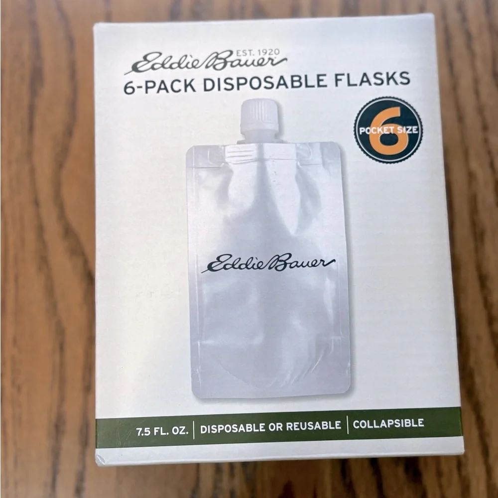 6 pack Disposable Flasks