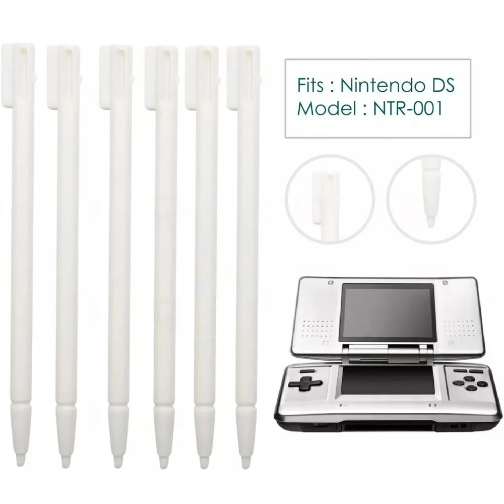 (6) STYLUS PENS NINTENDO DS PLASTIC REPLACEMENT PARTS ORIGINAL FAT DS CONSOLE