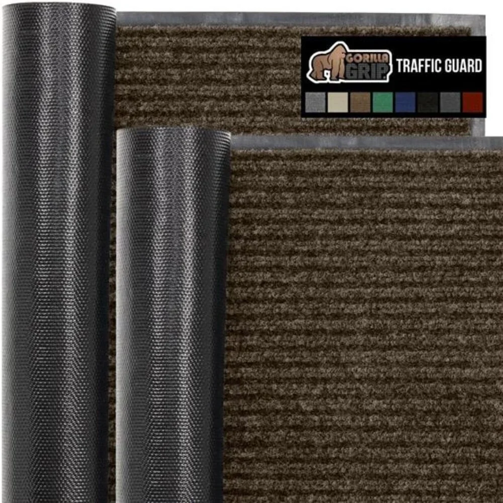 Waterproof Heavy Duty Traffic Guard Doormat, 2 Pack, Stain and Fade Resistant